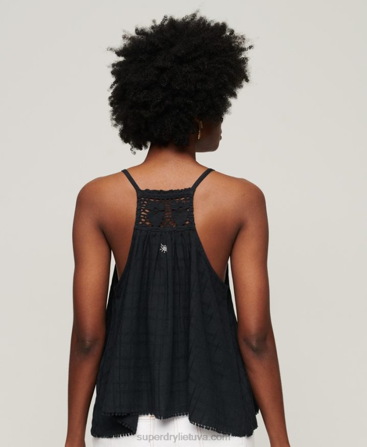 Superdry Vintage Halter Cami Top Navy Women