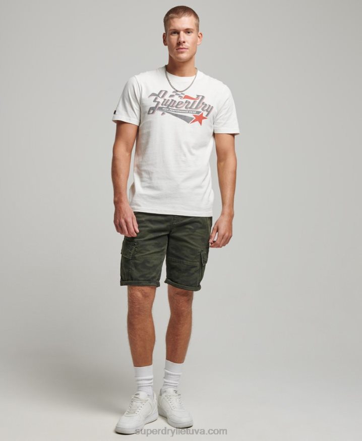 Superdry Vintage Industrial Auto T-Shirt Cream Men