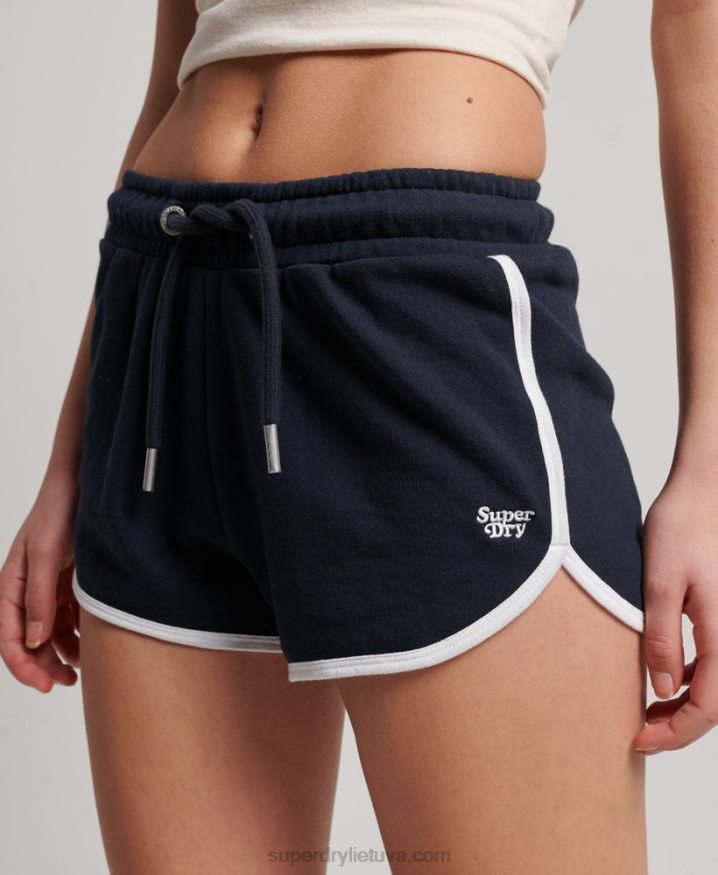 Superdry Vintage Jersey Racer Shorts Navy Women