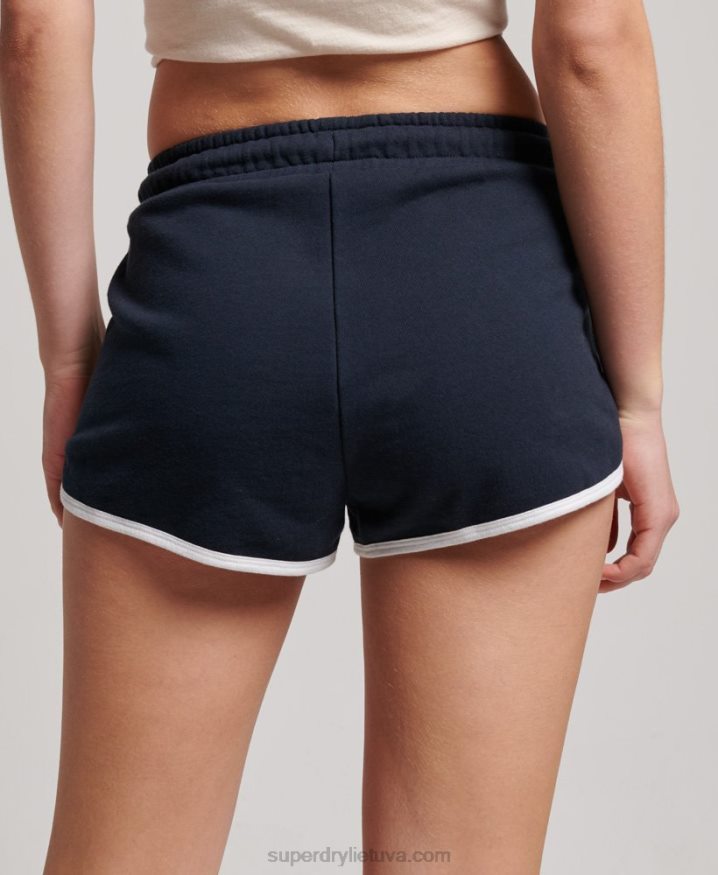 Superdry Vintage Jersey Racer Shorts Navy Women