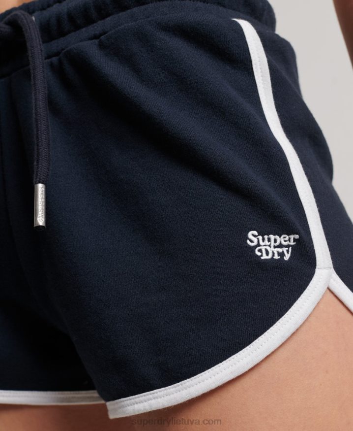 Superdry Vintage Jersey Racer Shorts Navy Women