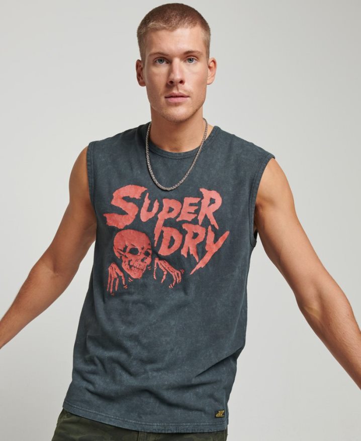 Superdry Vintage Lo-Fi Flyer Vest Black Men