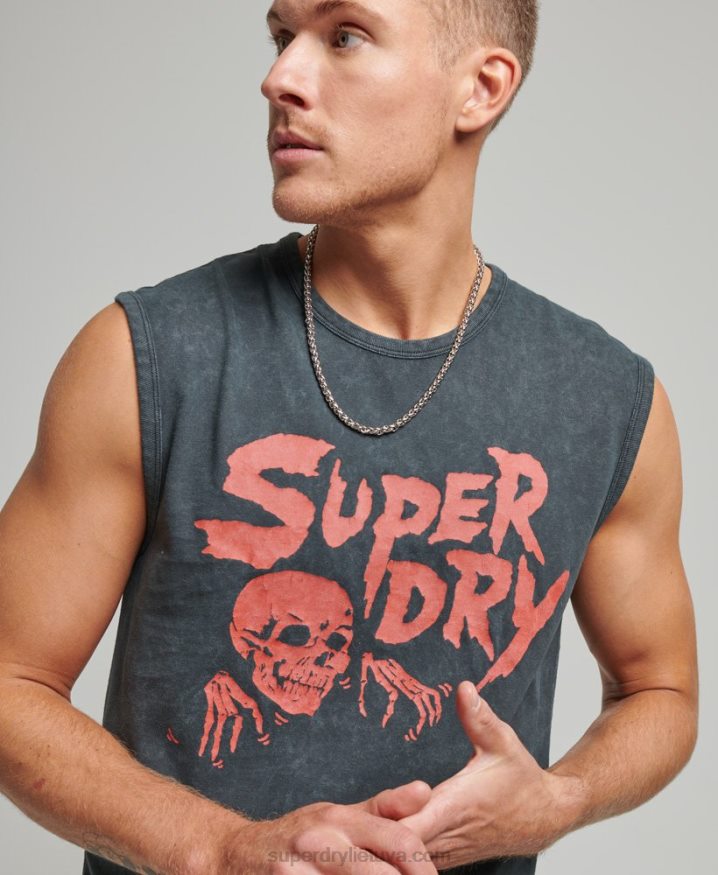 Superdry Vintage Lo-Fi Flyer Vest Black Men