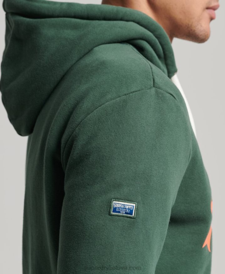 Superdry Vintage Logo American Classics Hoodie Green Men