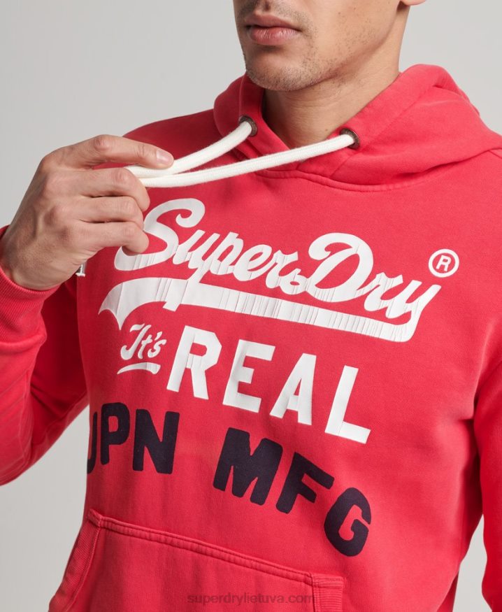 Superdry Vintage Logo American Classics Hoodie Red Men