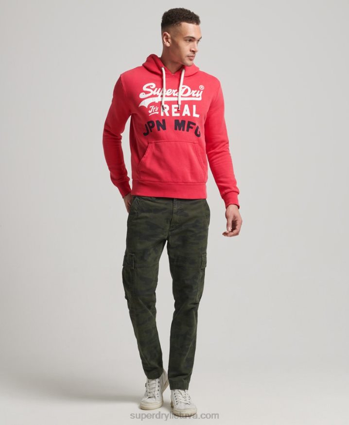 Superdry Vintage Logo American Classics Hoodie Red Men