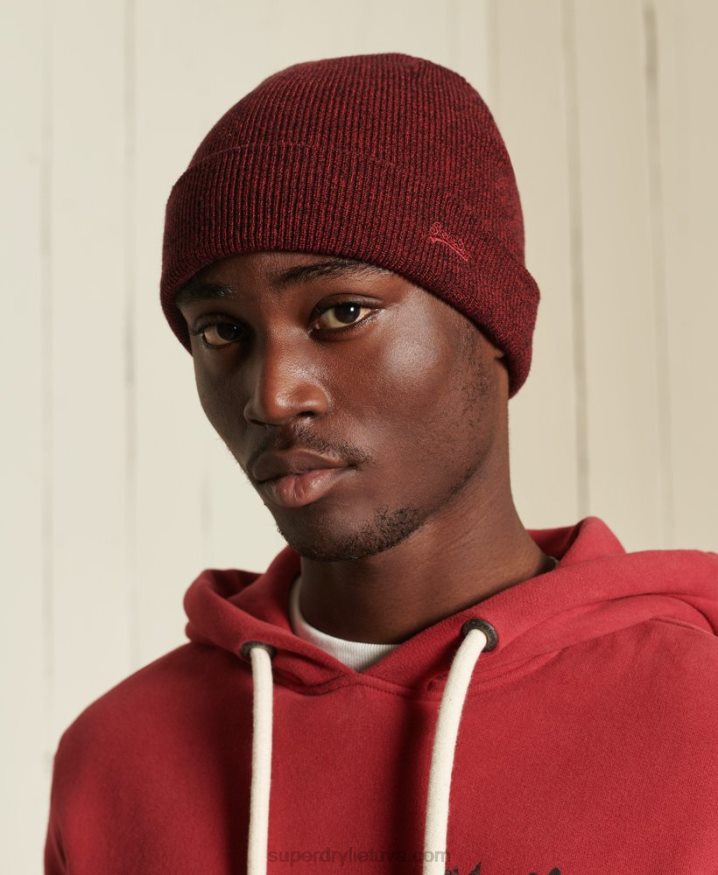 Superdry Vintage Logo Beanie Red Men