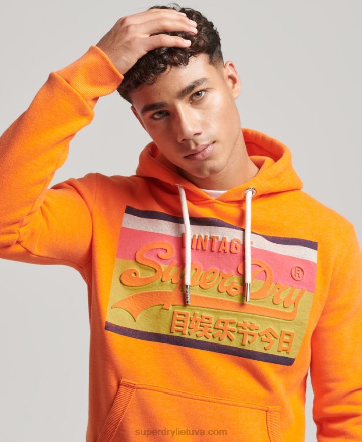 Superdry Vintage Logo Cali Hoodie Orange Men