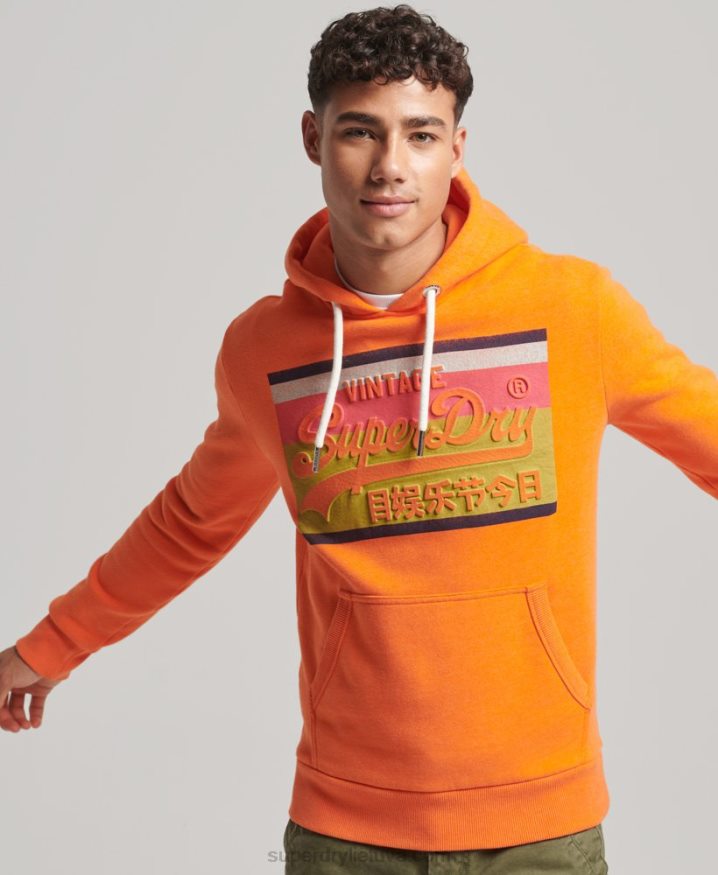 Superdry Vintage Logo Cali Hoodie Orange Men