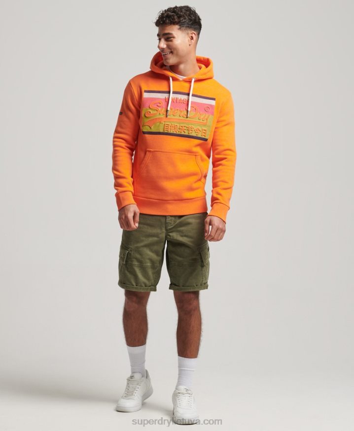 Superdry Vintage Logo Cali Hoodie Orange Men