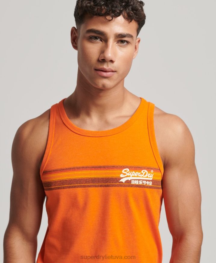 Superdry Vintage Logo Cali Vest Orange Men