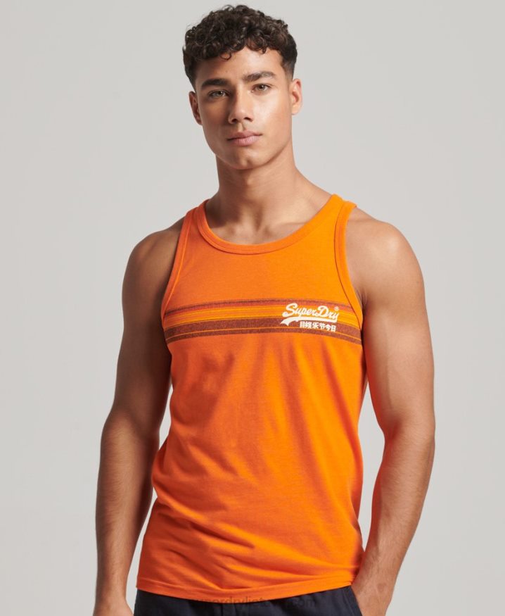 Superdry Vintage Logo Cali Vest Orange Men