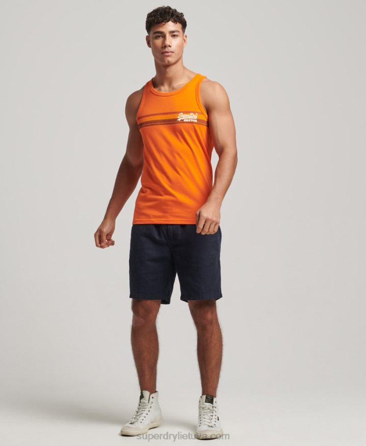 Superdry Vintage Logo Cali Vest Orange Men