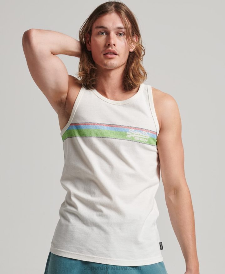 Superdry Vintage Logo Cali Vest White Men