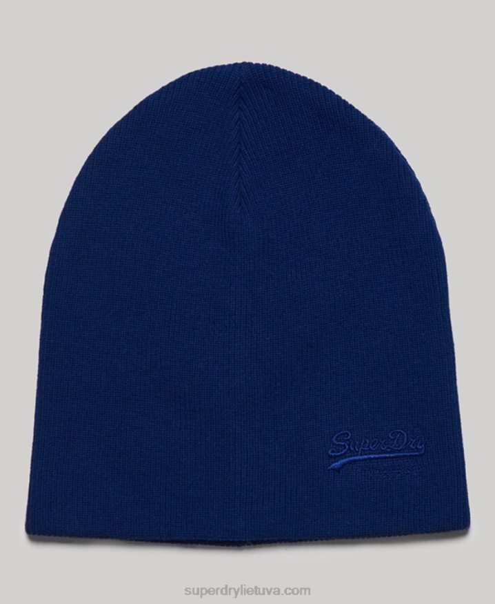 Superdry Vintage Logo Classic Beanie Blue Men