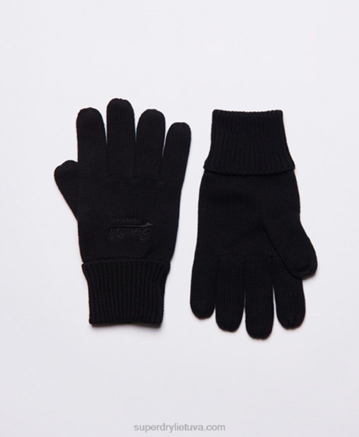 Superdry Vintage Logo Classic Gloves Black Men