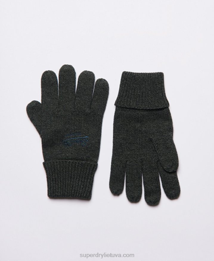 Superdry Vintage Logo Classic Gloves Green Men