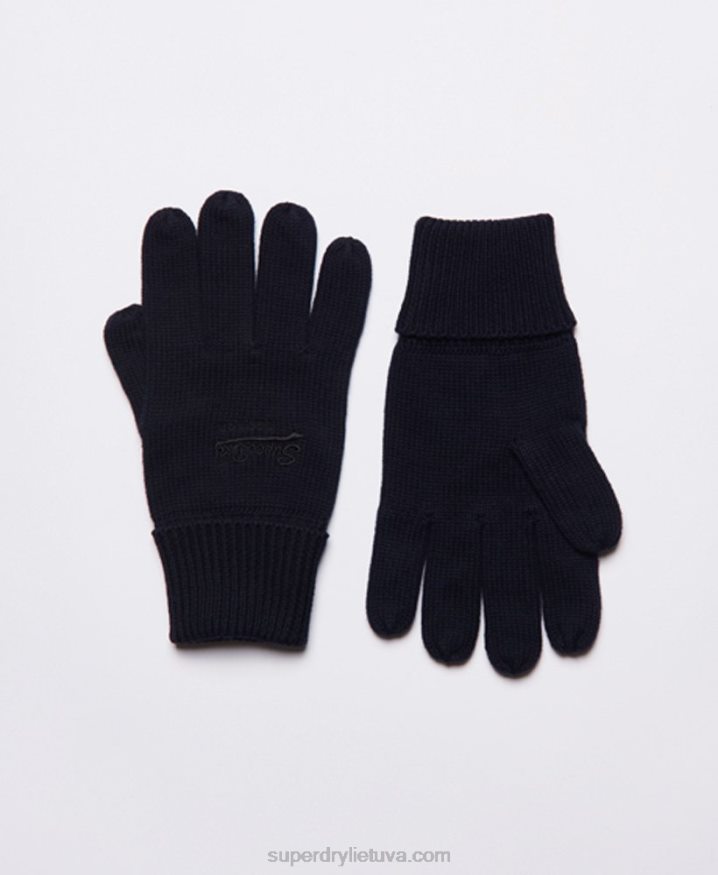 Superdry Vintage Logo Classic Gloves Navy Men