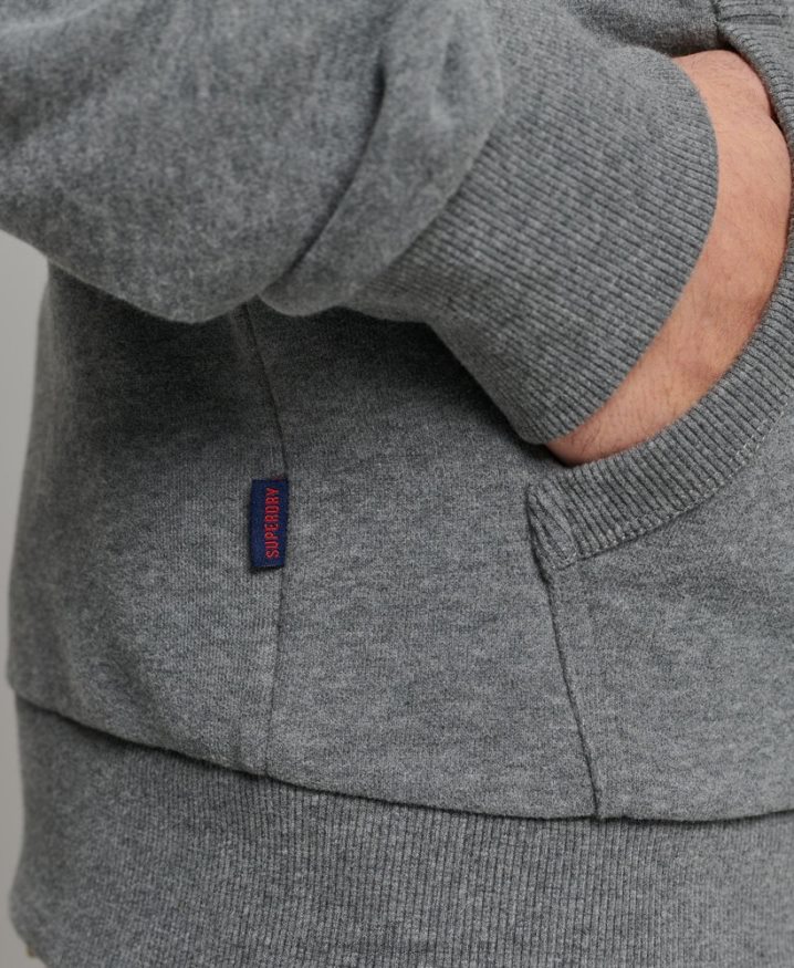 Superdry Vintage Logo Classic Hoodie Grey Men