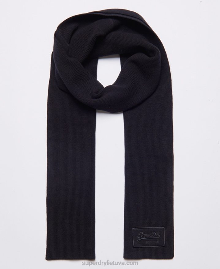 Superdry Vintage Logo Classic Scarf Black Men