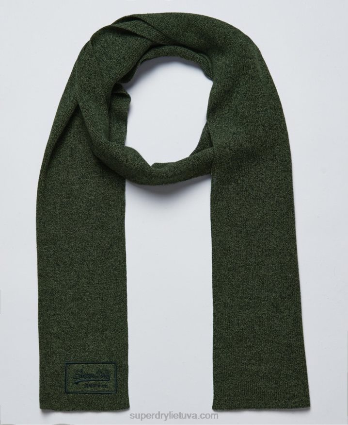 Superdry Vintage Logo Classic Scarf Green Men