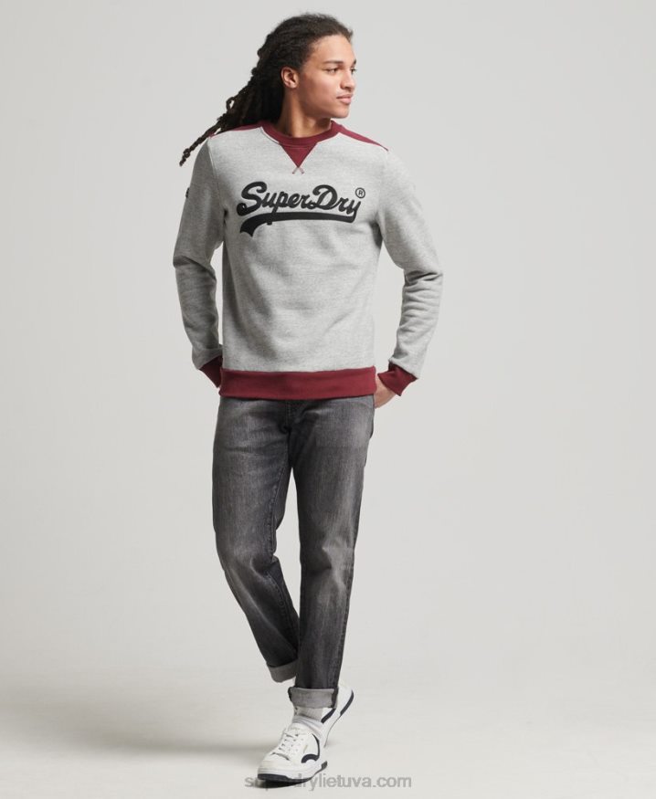 Superdry Vintage Logo Collage Crew Grey Men