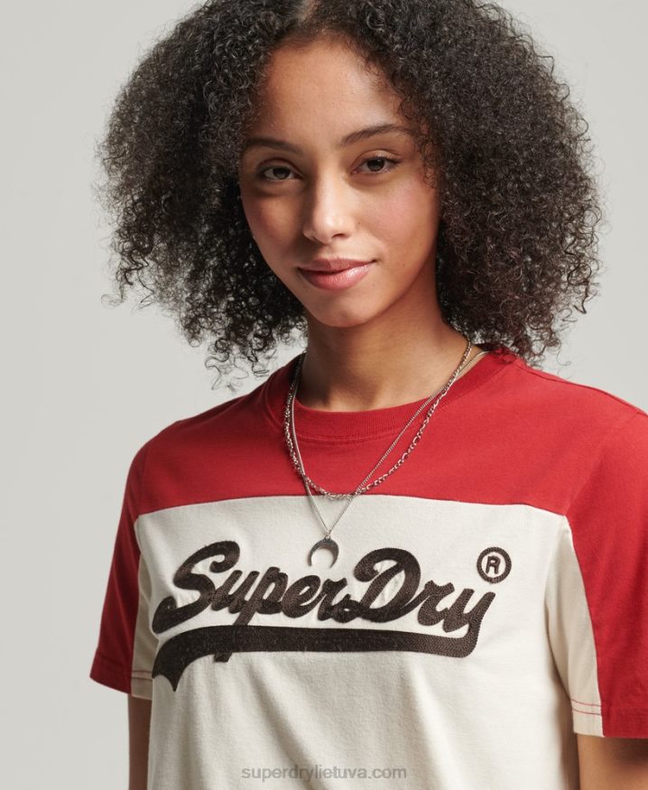 Superdry Vintage Logo Collegiate T-Shirt Beige Women