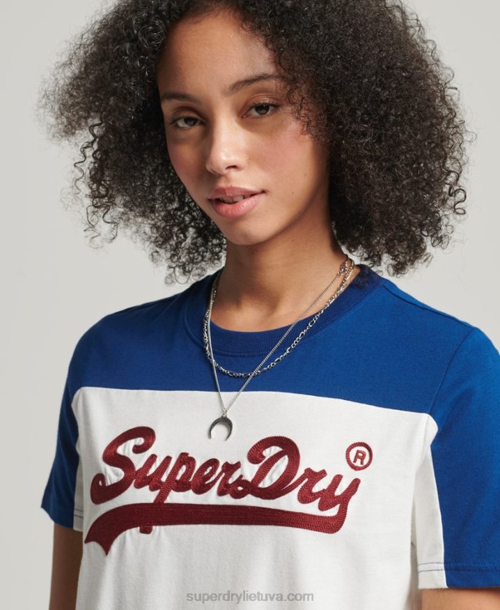 Superdry Vintage Logo Collegiate T-Shirt Cream Women