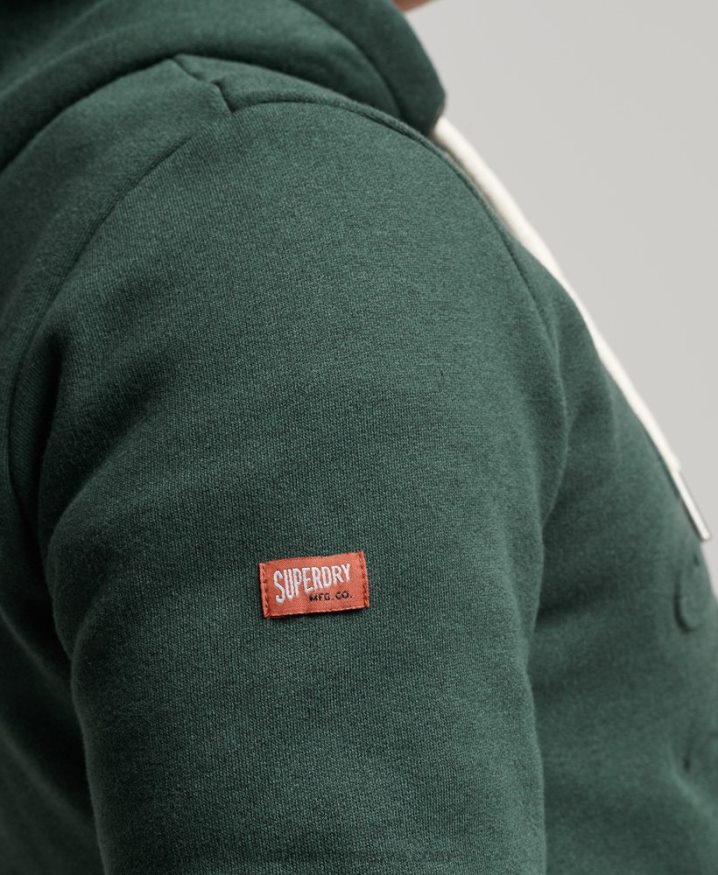 Superdry Vintage Logo Embossed Hoodie Green Men