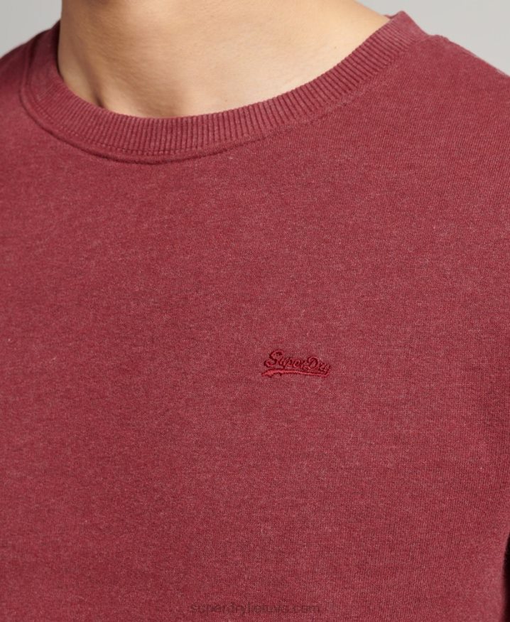 Superdry Vintage Logo Embroidered Crew Sweatshirt Red Men