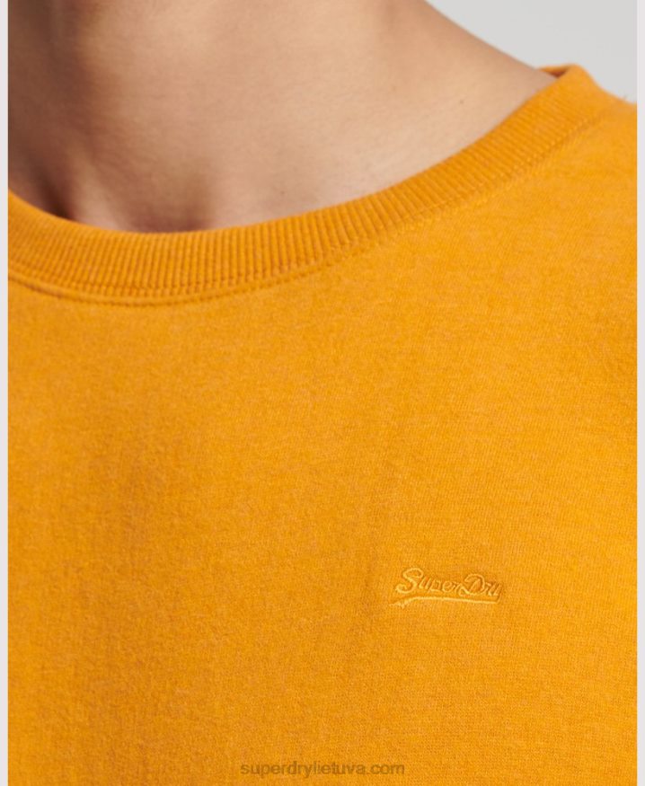 Superdry Vintage Logo Embroidered Crew Sweatshirt Yellow Men