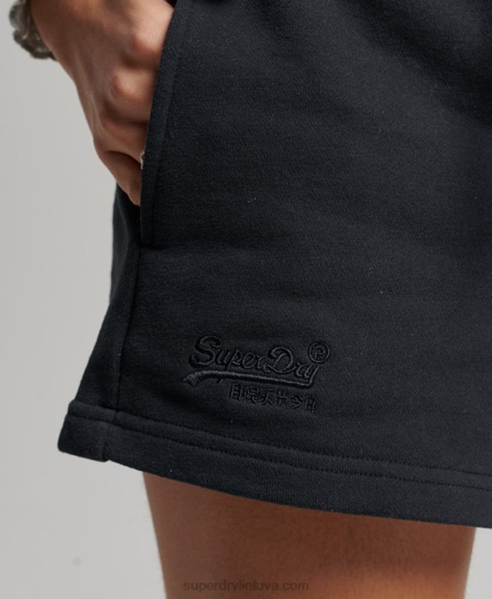 Superdry Vintage Logo Embroidered Jersey Shorts Navy Women