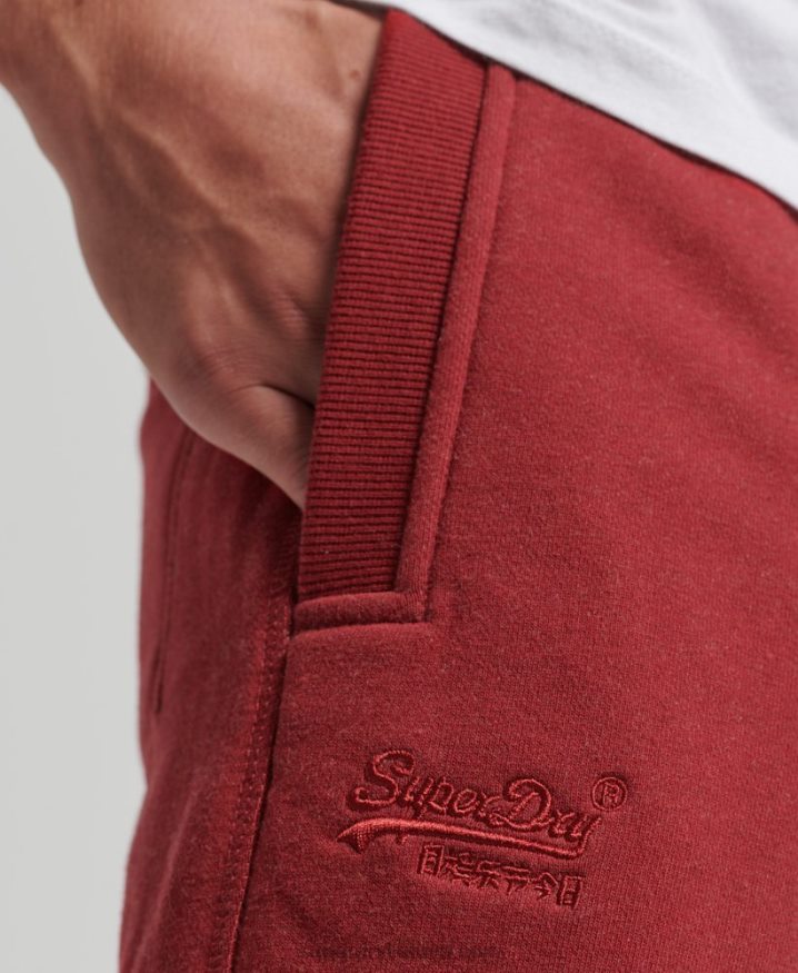 Superdry Vintage Logo Embroidered Jersey Shorts Red Men