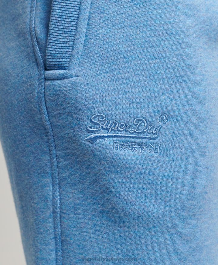 Superdry Vintage Logo Embroidered Joggers Blue Women