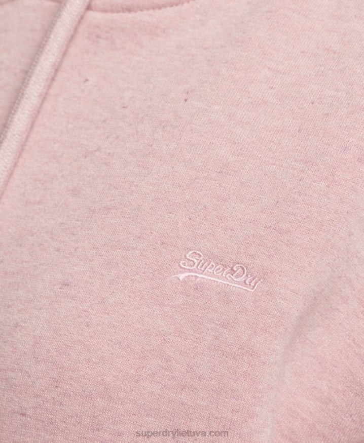 Superdry Vintage Logo Embroidered Sweat Dress Pink Women