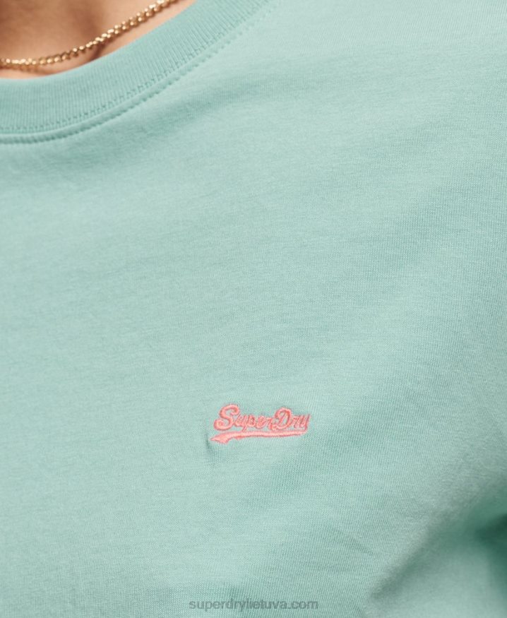 Superdry Vintage Logo Embroidered T-Shirt Light Blue Women