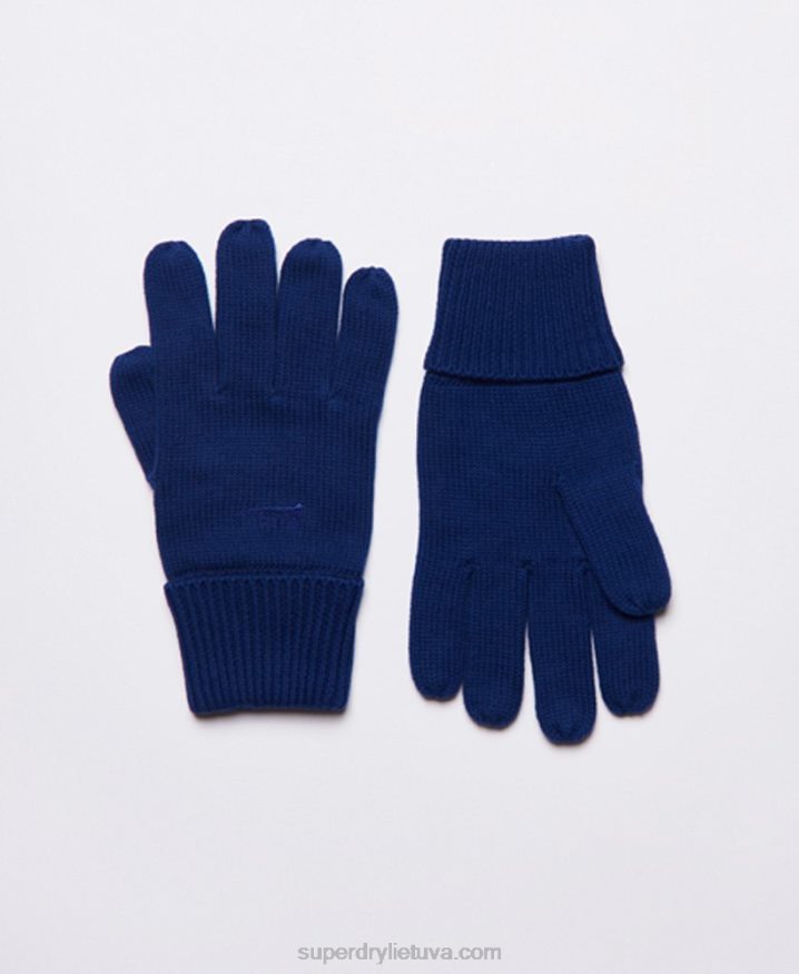 Superdry Vintage Logo Gloves Blue Men