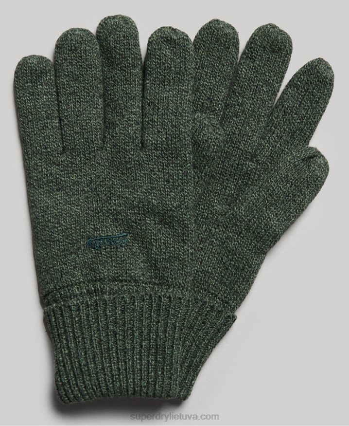 Superdry Vintage Logo Gloves Green Men