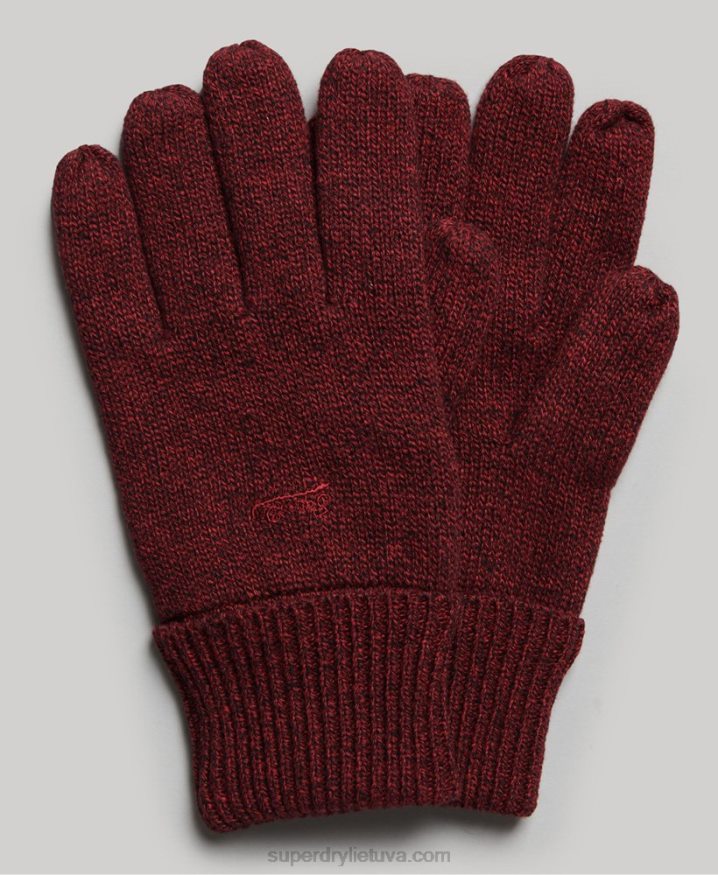 Superdry Vintage Logo Gloves Red Men