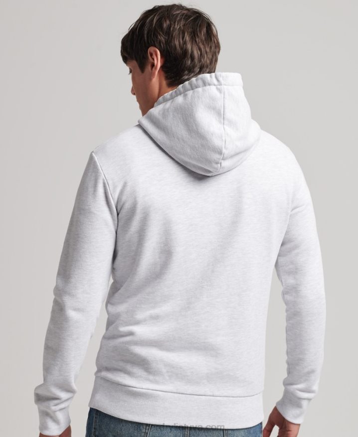 Superdry Vintage Logo Heritage Hoodie Light Grey Men