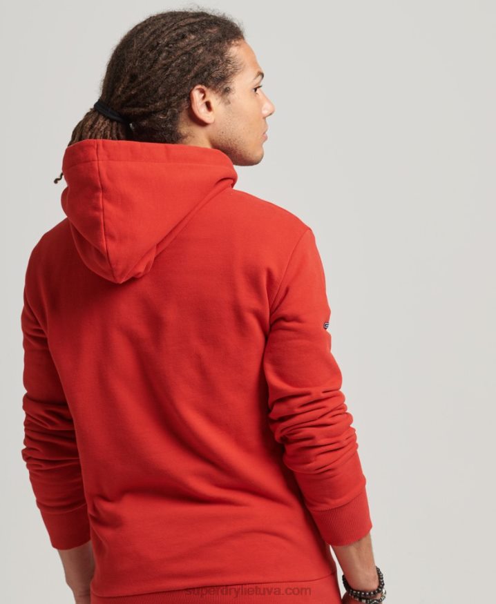 Superdry Vintage Logo Heritage Hoodie Red Men