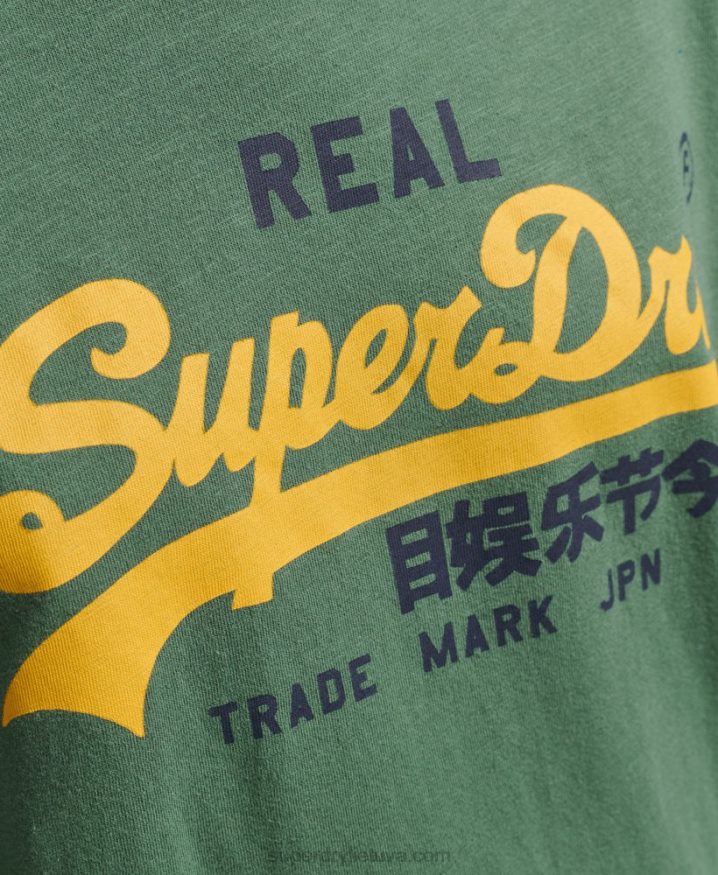 Superdry Vintage Logo Heritage Long Sleeve Top Green Women