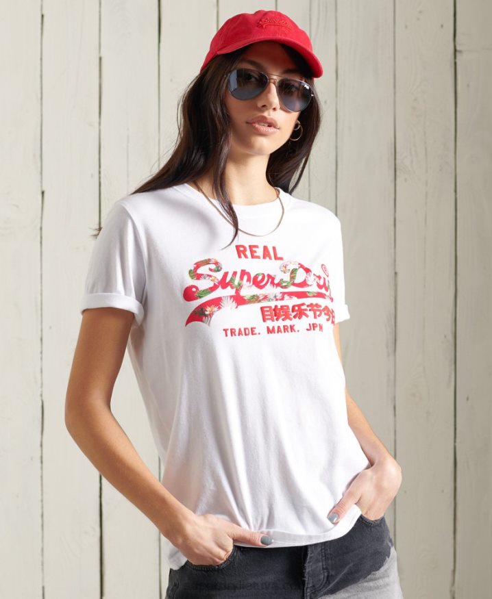 Superdry Vintage Logo Infill T-Shirt White Women