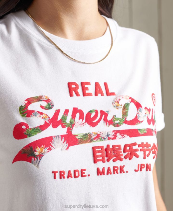 Superdry Vintage Logo Infill T-Shirt White Women