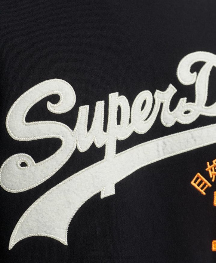 Superdry Vintage Logo Interest Crew Sweatshirt Black Men