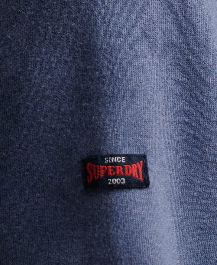 Superdry Vintage Logo Marl Hoodie Blue Men