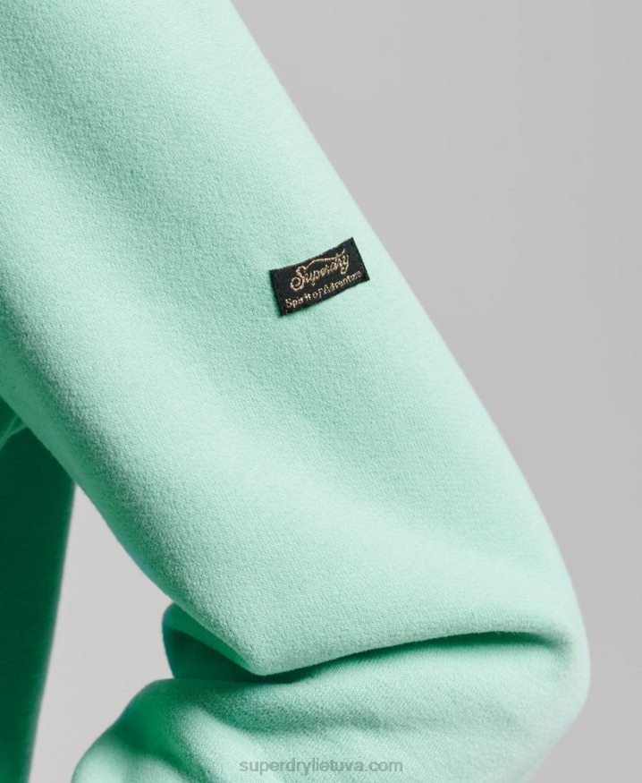 Superdry Vintage Logo Narrative Hoodie Green Women