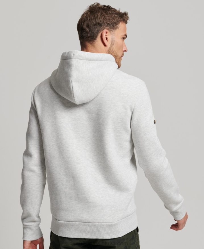 Superdry Vintage Logo Narrative Hoodie Light Grey Men