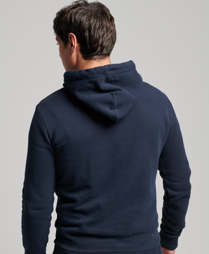 Superdry Vintage Logo Narrative Hoodie Navy Men