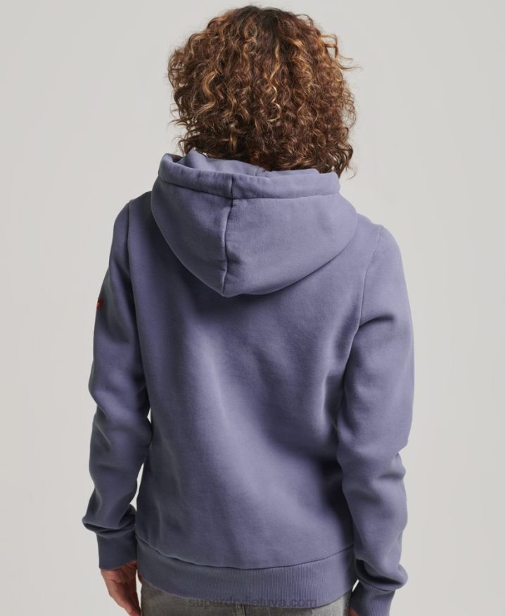 Superdry Vintage Logo Original Hoodie Purple Women